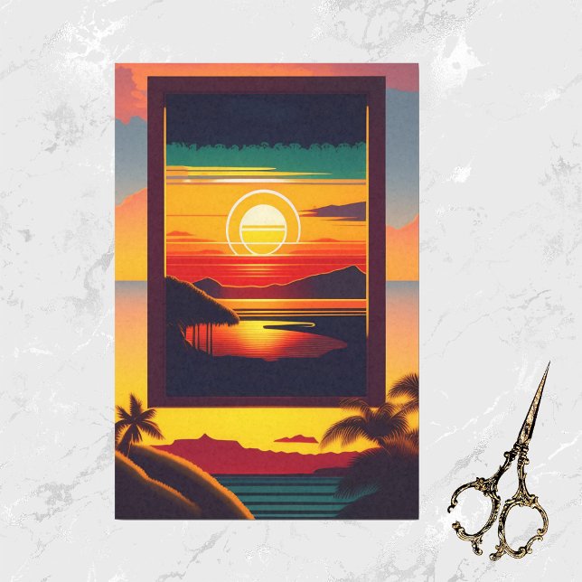 Papel De Seda Viñeta de Hawai colorida (Subido por el creador)