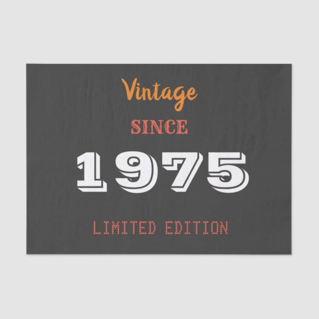 Papel De Seda Viñeta edición limitada de 1975 50º cumpleaños (Anverso)