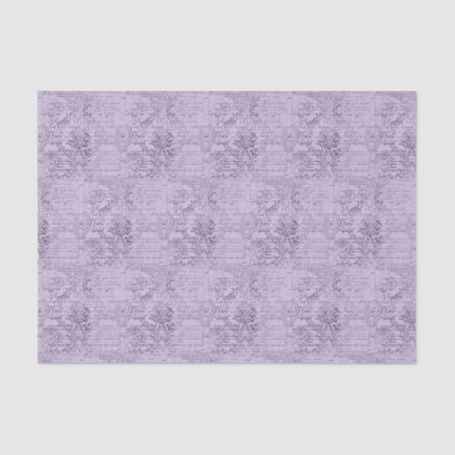 Papel De Seda Viñeta Purple Newsprint (Anverso)