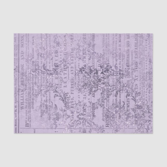 Papel De Seda Viñeta Purple Newsprint (Anverso)
