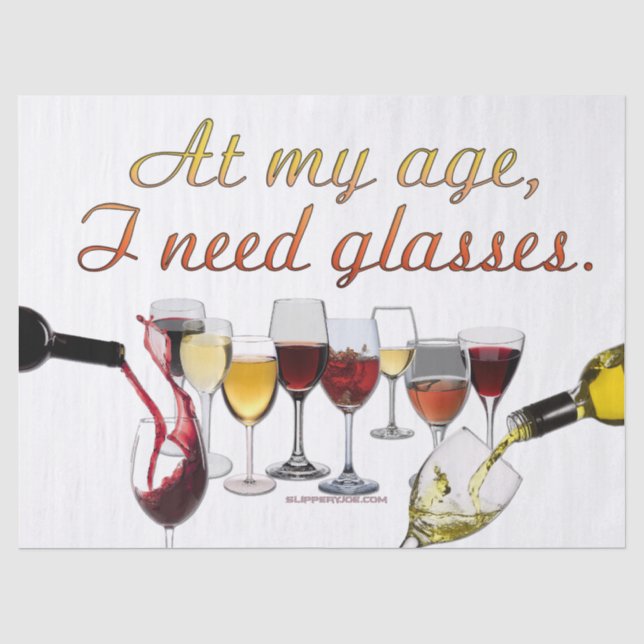 Papel De Seda Vino de SlipperyJoe's Wine Glasses vino fermentado (Anverso)