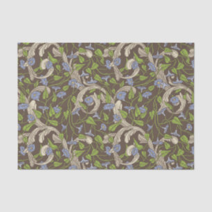 Papel De Seda Vinos victorianos de marfil con flourias