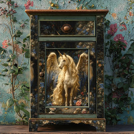 Papel De Seda Vintage Alicorn Forest Unicorn Decoupage Craft