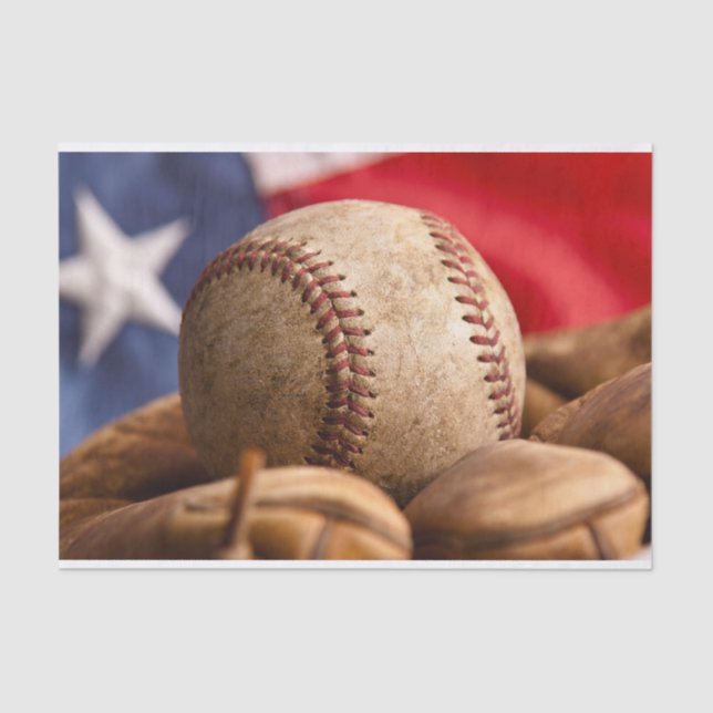 Papel De Seda Vintage American Baseball (Anverso)