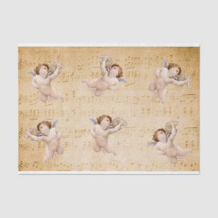 Papel De Seda Vintage Angels Sheet Music Notes Tissue Paper