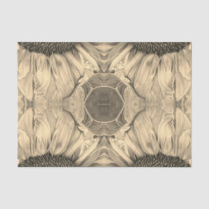Papel De Seda Vintage Antiguo Sepia Floral Victoriano Sunflowers