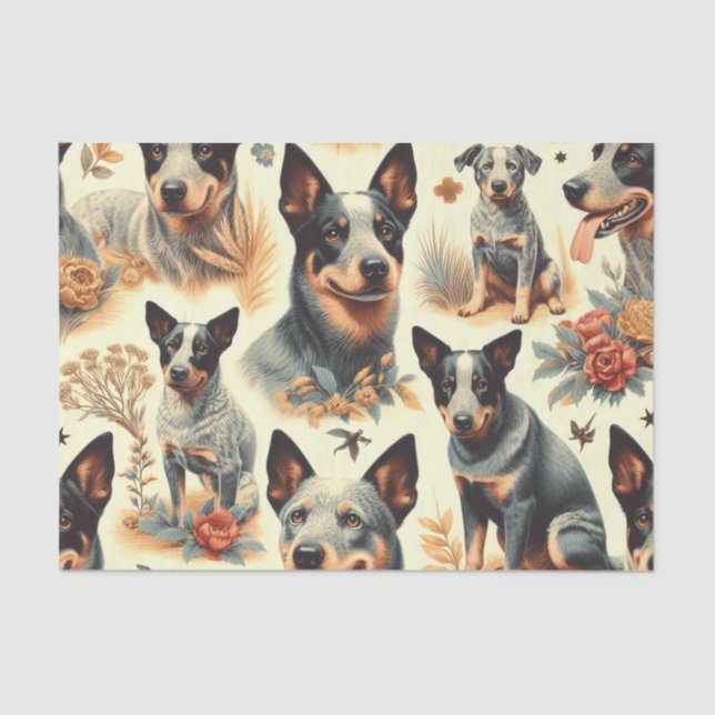 Papel De Seda Vintage Australian Cattle Seamless (Anverso)