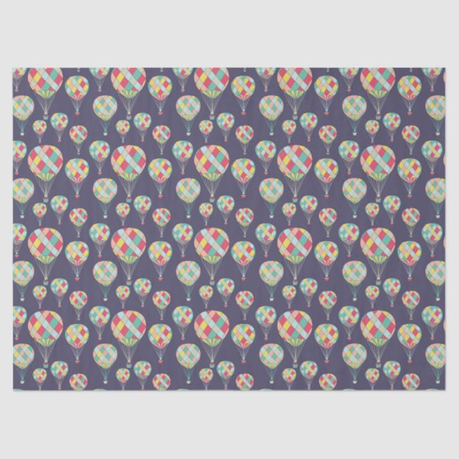 PAPEL DE SEDA VINTAGE BALONES DE AIRE CALIENTE (Anverso)