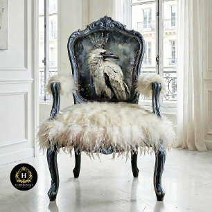 Papel De Seda Vintage Bird Gothic Raven King Crown Decoupage