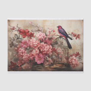 Papel De Seda Vintage Birdcage Floral and Birdage Decoupage