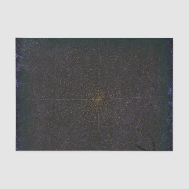 Papel De Seda Vintage Black and Gold Spiderweb (Anverso)