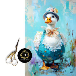 Papel De Seda Vintage Blue Goose Rústico Artesanías y Decoración