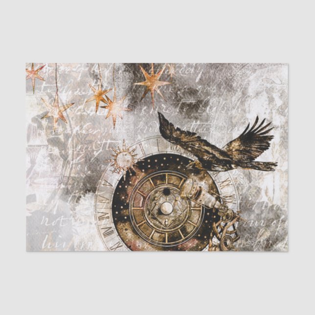 Papel De Seda Vintage Botánico Retro Victoriano (Anverso)