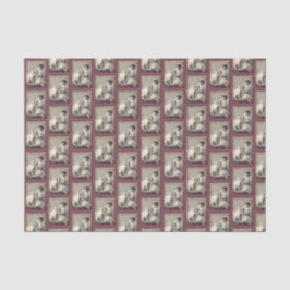 Papel De Seda Vintage Bride Dog Bridal Shower Boda Purple