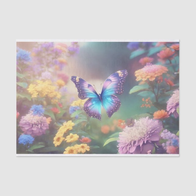 Papel De Seda Vintage Buttefly Decoupage (Anverso)