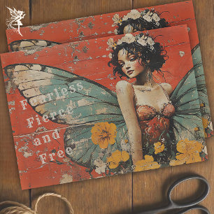 Papel De Seda Vintage Butterfly Fairy Inspirador Decoupage