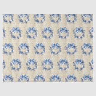 Papel De Seda Vintage Chinoiserie Blue Wreath Antique Damask