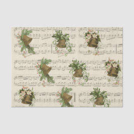 Papel De Seda Vintage Christmas Bell Music
