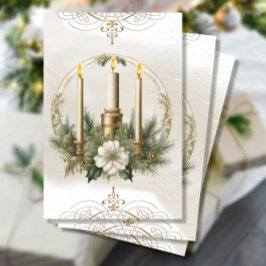 Papel De Seda Vintage Christmas Candle Floral Ephemera Decoupage