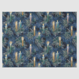 Papel De Seda Vintage Christmas Candlelight Glow