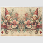 Papel De Seda Vintage Christmas Elves & Florals Decoupage<br><div class="desc">Vintage Christmas Elves & Florals Decoupage Collage Tissue Paper (Papel colgante de Navidad y flores) para sus proyectos de envoltura de regalos y desacoplamiento. Gracias por visitar y comprar en mi tienda. Todas mis artes de amor,  fluido,  digital,  punteado y gráfico</div>