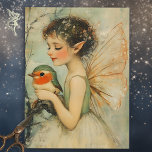 Papel De Seda Vintage Christmas Fairy con Robin Whimsical<br><div class="desc">Este hada vintage de Navidad con un diseño de papel de papel pintado de color descascarillado y extravagante añade un toque mágico y nostálgico a sus artesanías navideñas. Con un delicado hada sosteniendo un ladrón, este diseño capta la esencia de una escena de Navidades caprichosos. Perfecto para la desconexión, la...</div>