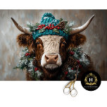 Papel De Seda Vintage Christmas Highland Cow Decoupage<br><div class="desc">Traiga un toque de encanto rústico a sus proyectos de artesanía navideña con este papel de papel higiénico de desconchado de vacas de la vieja montaña de Navidad. Este papel higiénico, con una festividad de vaca en las tierras altas en una escena de Navidades nostálgicos, es ideal para una gran...</div>