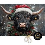 Papel De Seda Vintage Christmas Highland Cow Decoupage<br><div class="desc">Celebre la temporada de fiestas con este encantador papel de papel de papel higiénico vintage de vacas de la Highland. Con un diseño rústico y festivo, con una vaca de montaña en un entorno de Navidades, este papel higiénico es ideal para una variedad de proyectos de artesanía, como el periodismo...</div>