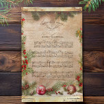 Papel De Seda Vintage Christmas Music y Pine Decoupage<br><div class="desc">Vintage Christmas Waltz partiendo de pino,  holly y Navidades baubles con un grueso y afligido paisaje de pergamino.</div>