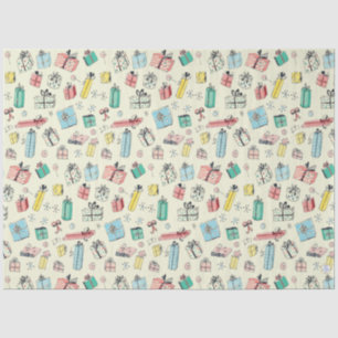 Papel De Seda Vintage Christmas Shopping Cute Regalos Degustados