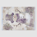 Papel De Seda Vintage Christmas Snowman<br><div class="desc">Vintage Christmas Snowman</div>