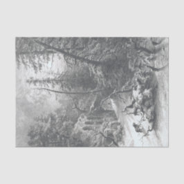 Papel De Seda Vintage Christmas Tissue Paper WINTER FOREST