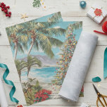 Papel De Seda Vintage Christmas Tropical Beach Palm Tree<br><div class="desc">Este diseño se puede personalizar eligiendo la opción Editar diseño. También puede transferir a otros artículos. Póngase en contacto conmigo en colorflowcreations@gmail.com o utilice la opción de chat en la parte superior de la página si desea tener este diseño en otro producto o necesita ayuda. Ver más de mis diseños...</div>