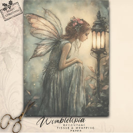 Papel De Seda Vintage Christmas Winter Fairy & Lamp Decoupage