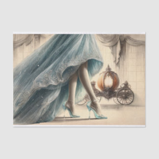 Papel De Seda Vintage Cinderella Gown & Glass Slipper Decoupage