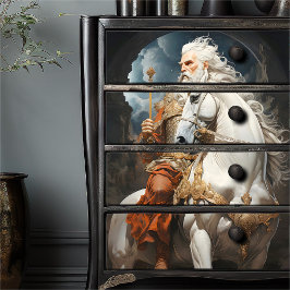 Papel De Seda Vintage Clásico Griego Dios Apolo Oro Rojo