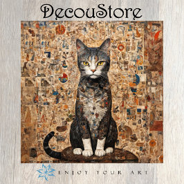 Papel De Seda Vintage Collage Cat Decoupage