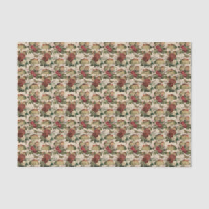 Papel De Seda Vintage Collage Mushroom