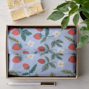 Papel De Seda Vintage Cottagecore Strawberry Pattern