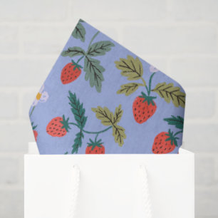 Papel De Seda Vintage Cottagecore Strawberry Pattern