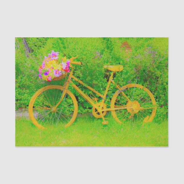 Papel De Seda Vintage Country Yellow Green Rustic (Anverso)