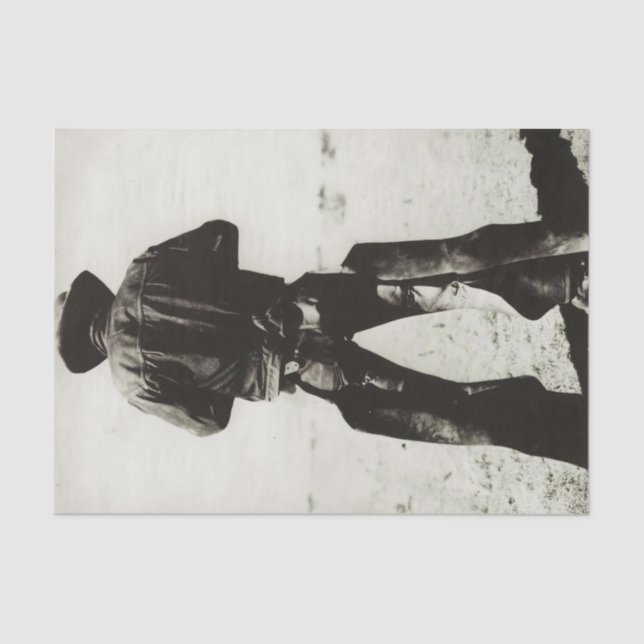 Papel De Seda Vintage Cowboy en chapas (Anverso)