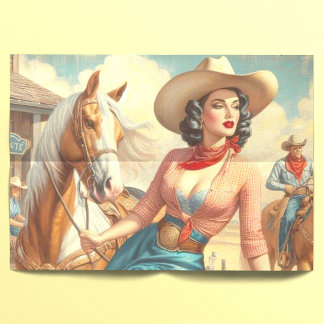 Papel De Seda Vintage Cowgirl