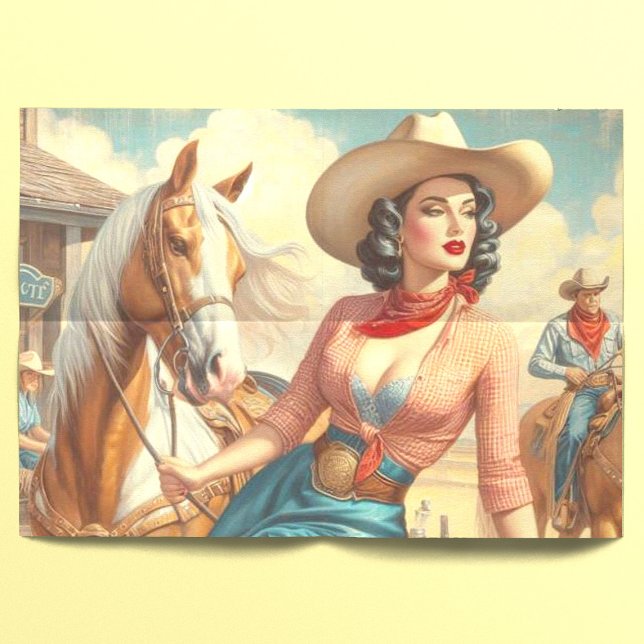 Papel De Seda Vintage Cowgirl (Subido por el creador)