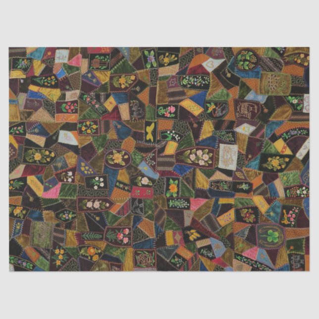 Papel De Seda Vintage Crazy Quilt (Anverso)