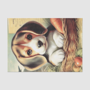 Papel De Seda Vintage Cute Beagle Puppy