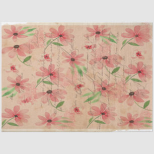 Papel De Seda Vintage de Daisy Field de color rojo