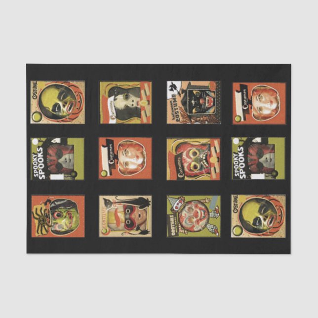 Papel de seda vintage de Halloween (Anverso)
