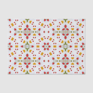 Papel De Seda Vintage de las flores del siglo medio atómico