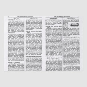 Papel De Seda Vintage Dictionary Cook Book Pages Recetas de Appl